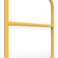 U-Bar Double Rail Surface Mounted. Yellow 1m
