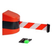 Retractable Safety Barrier Tape with wall mount – 10m. Red/White