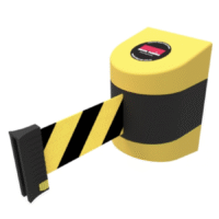 Retractable Safety Barrier Tape with wall mount – 5m. Yellow/Black