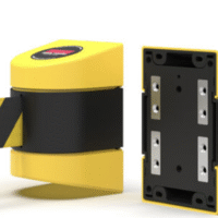 Retractable Safety Barrier Tape with magnetic mount – 5m. Yellow/Black