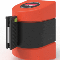 Retractable Safety Barrier Tape with magnetic mount – 5m. Red/White